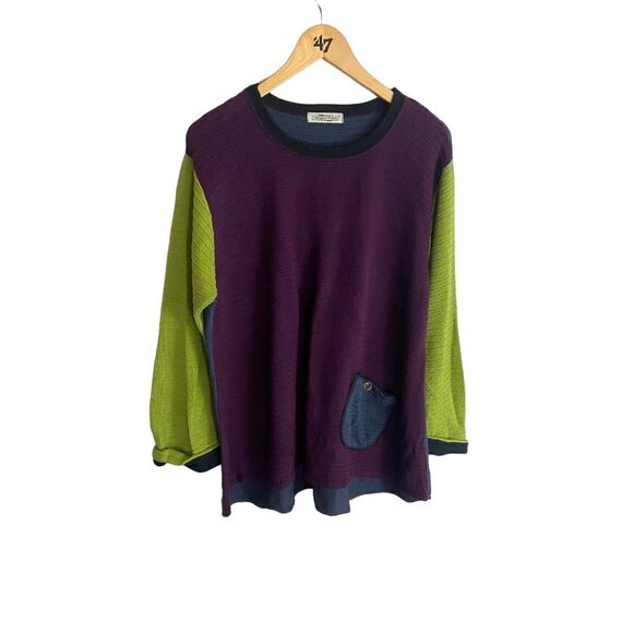 Margaret Winters Women's Colorblock Long Sleeve Pullover Tunic - XL - Picture 1 of 12